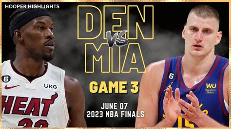 FULL GAME 3 NBA FINALS HIGHLIGHTS .
